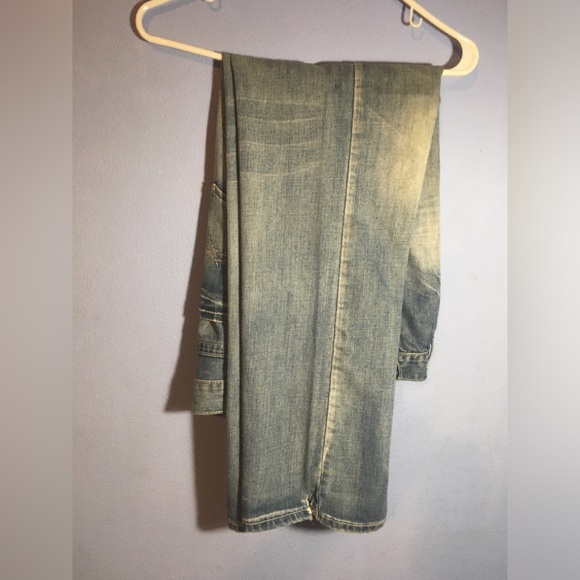 Flypaper Bootcut Jeans Mens Size 32x32 Lightly Distressed & Whiskered - Picture 12 of 16